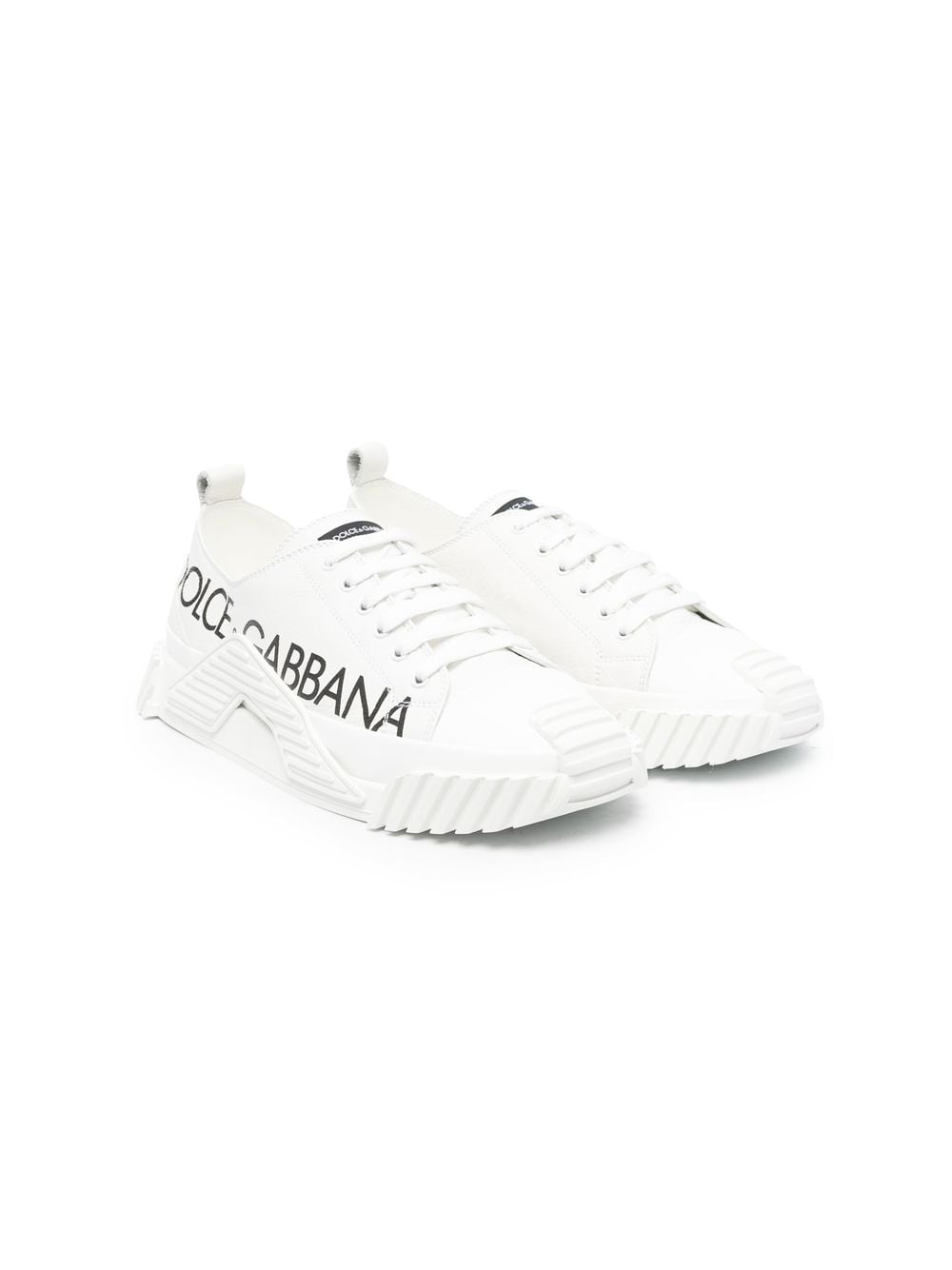 Dolce & Gabbana Kids TEEN NS1 logo-print low-top sneakers - White von Dolce & Gabbana Kids