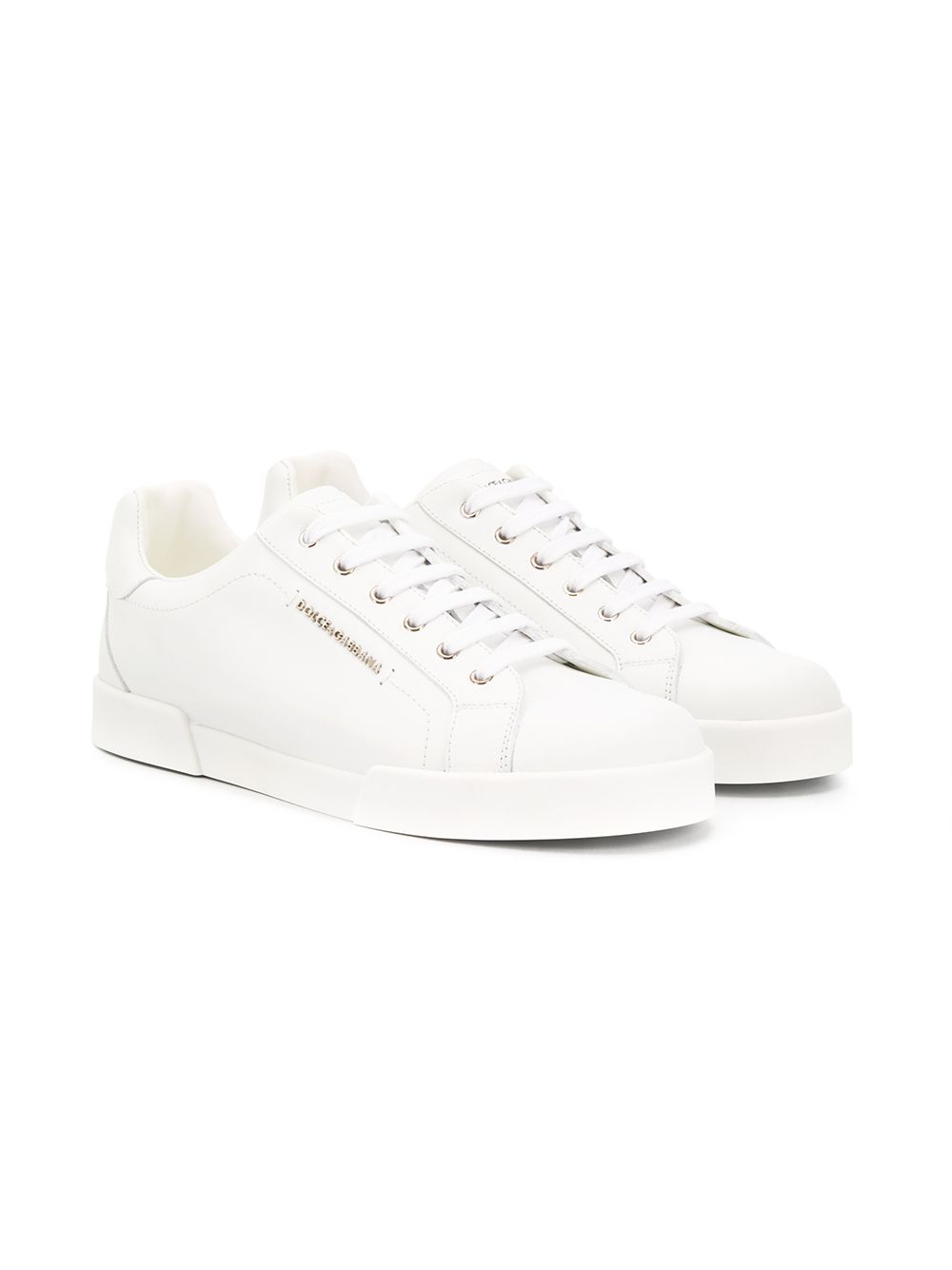 Dolce & Gabbana Kids TEEN logo plaque sneakers - White von Dolce & Gabbana Kids