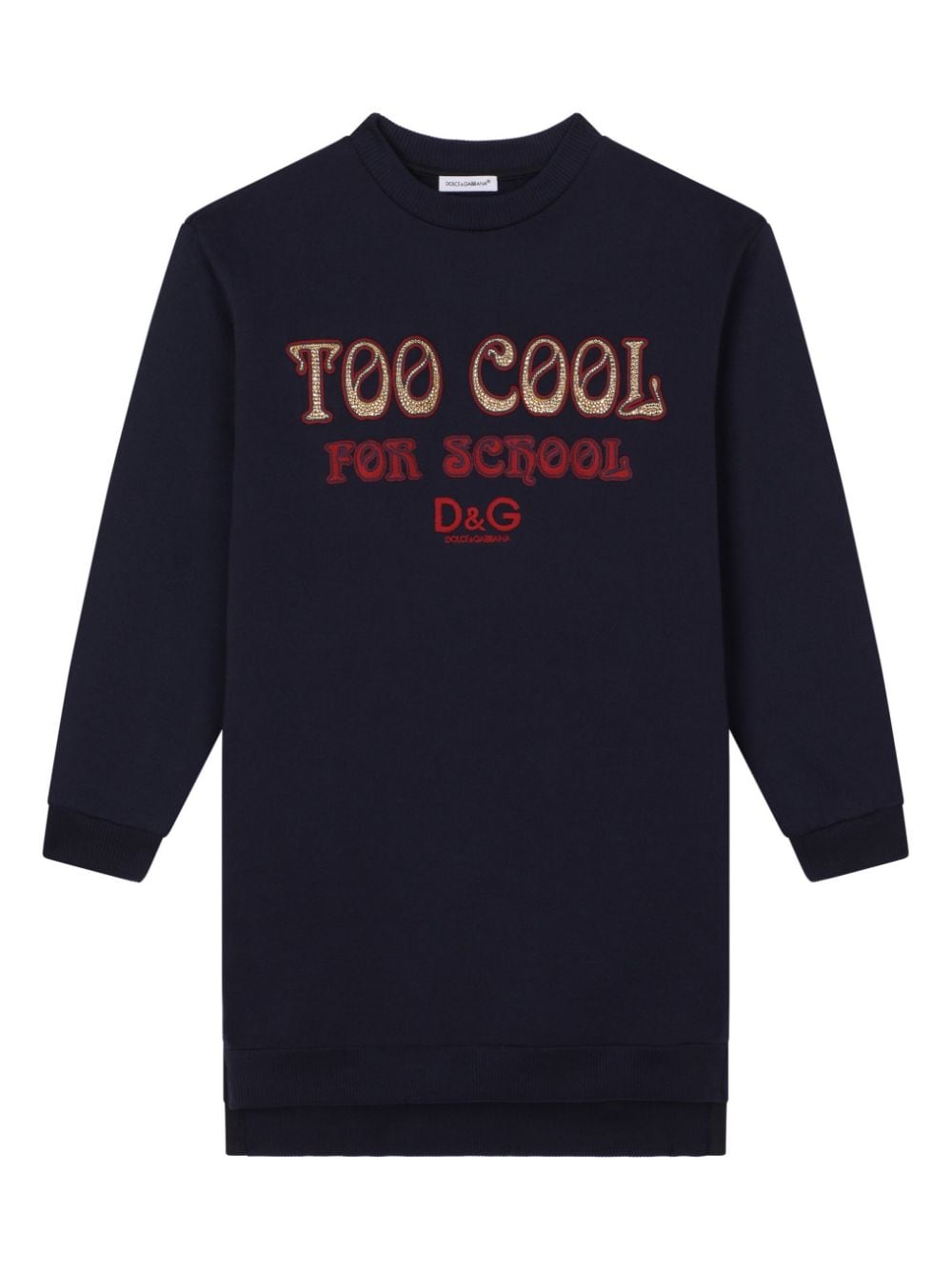 Dolce & Gabbana Kids Too Cool for School T-shirt dress - Blue von Dolce & Gabbana Kids