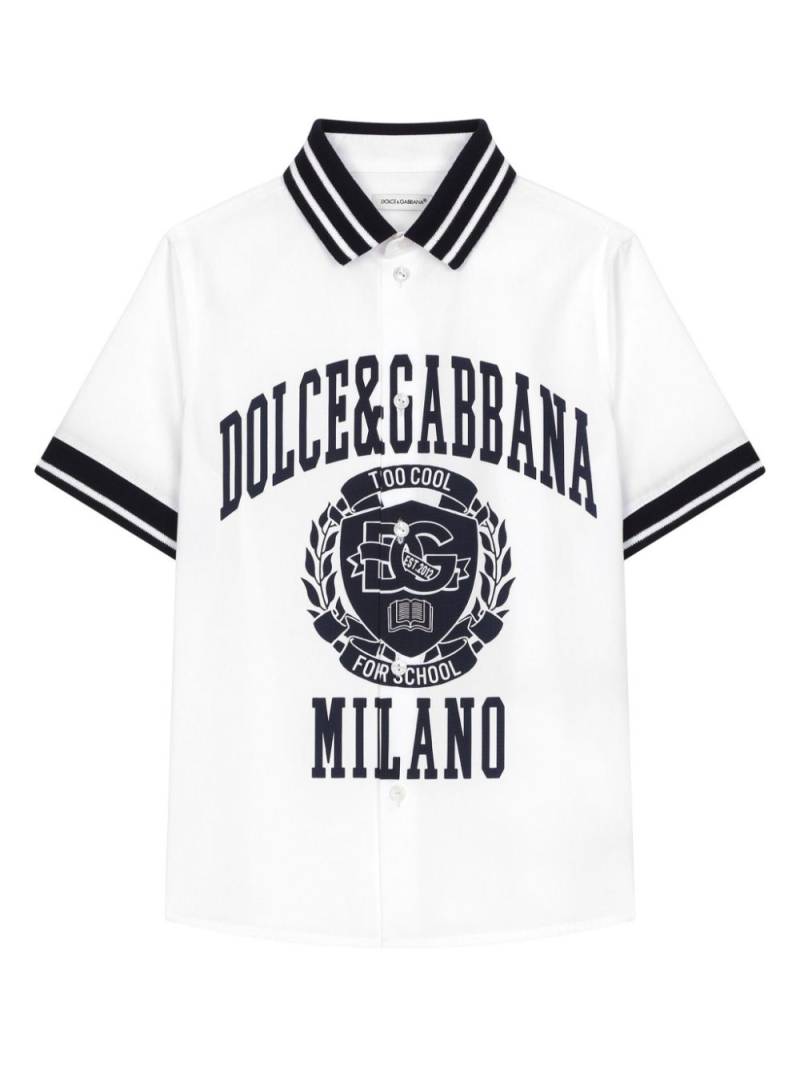 Dolce & Gabbana Kids Too Cool for School shirt - White von Dolce & Gabbana Kids