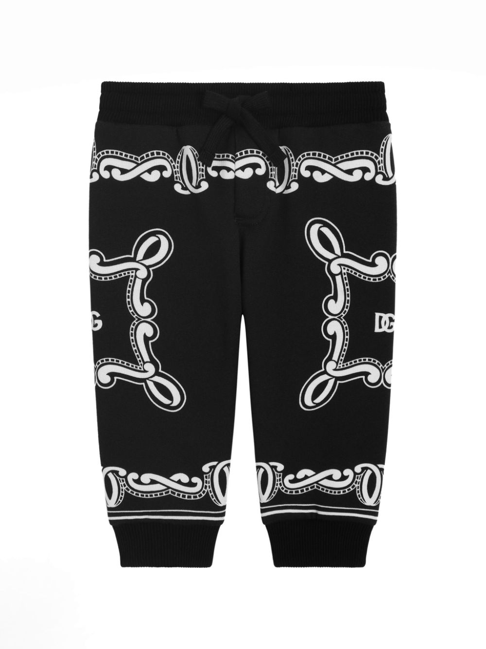 Dolce & Gabbana Kids bandana-print track bottoms - Black von Dolce & Gabbana Kids