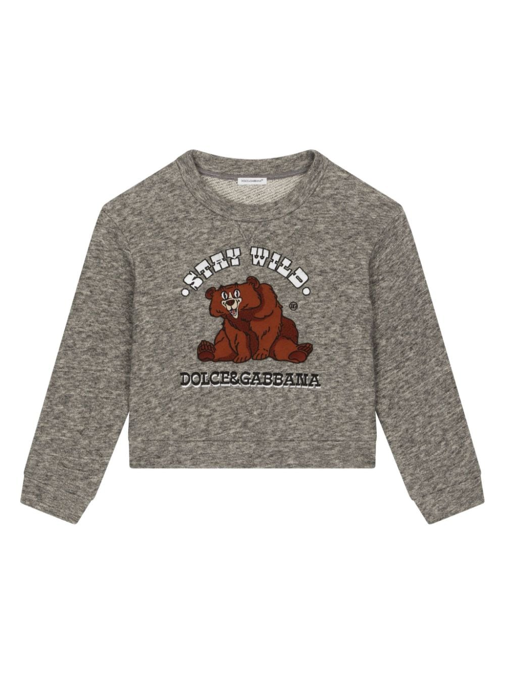 Dolce & Gabbana Kids bear-print jersey sweatshirt - Grey von Dolce & Gabbana Kids