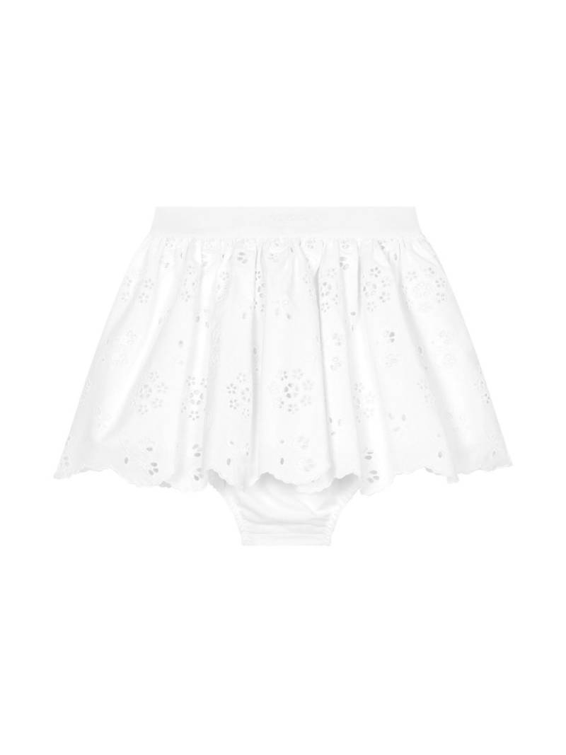 Dolce & Gabbana Kids broderie-anglaise cotton skirt - White von Dolce & Gabbana Kids