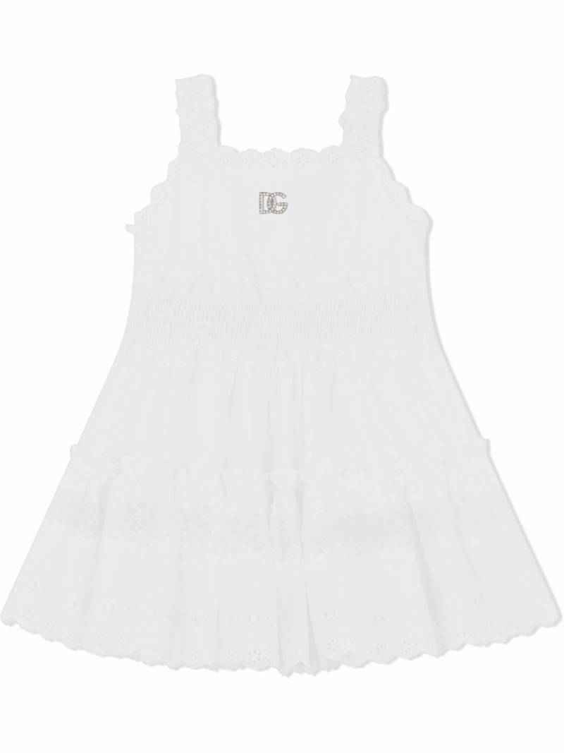 Dolce & Gabbana Kids broderie-anglaise poplin dress - White von Dolce & Gabbana Kids