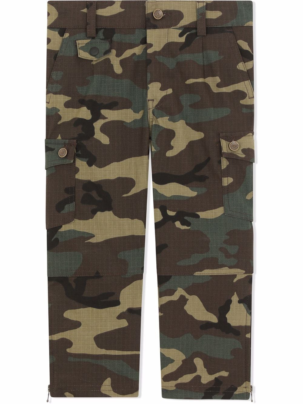 Dolce & Gabbana Kids camouflage-print cargo trousers - Green von Dolce & Gabbana Kids