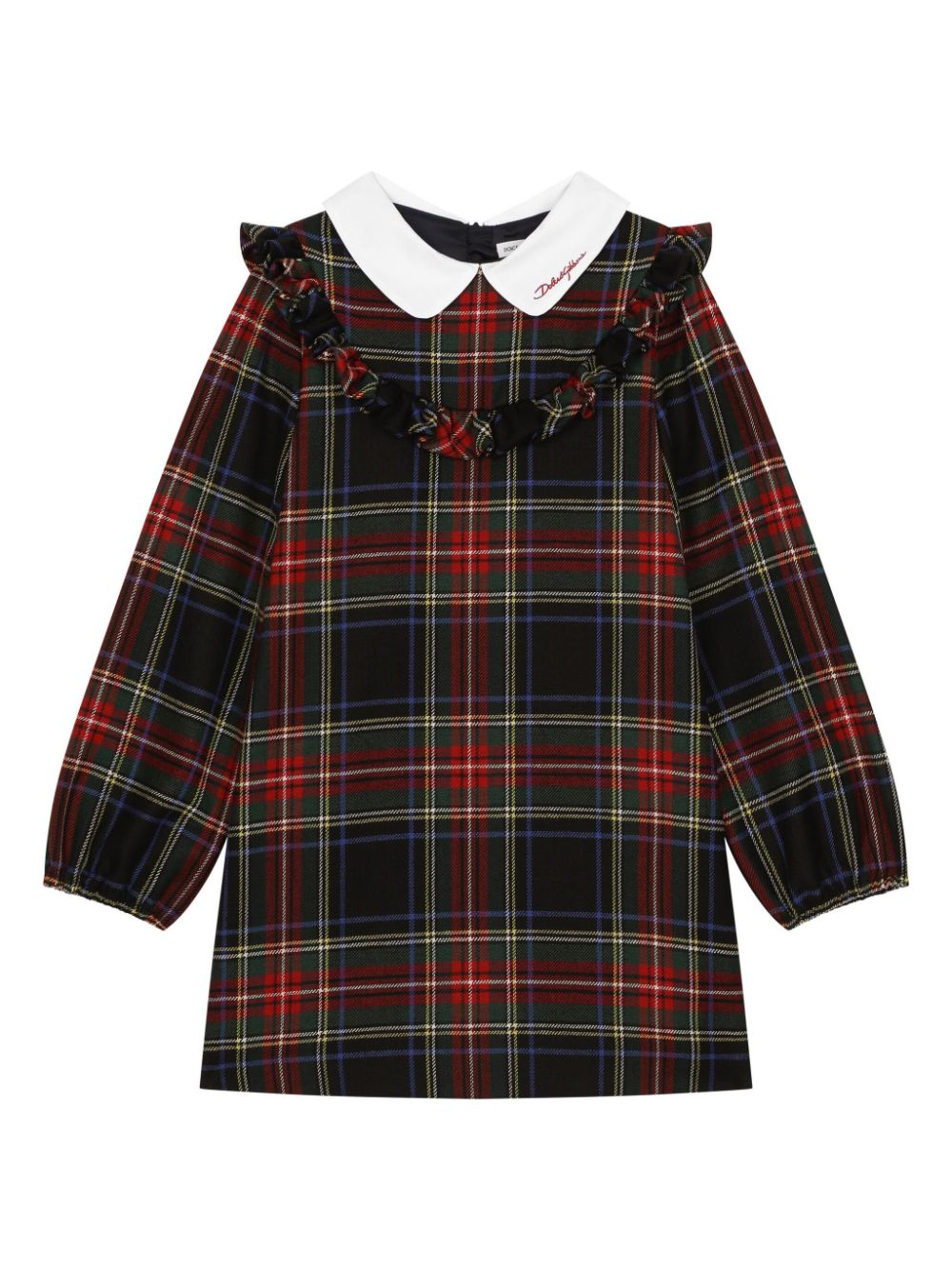 Dolce & Gabbana Kids check pattern dress - Black von Dolce & Gabbana Kids