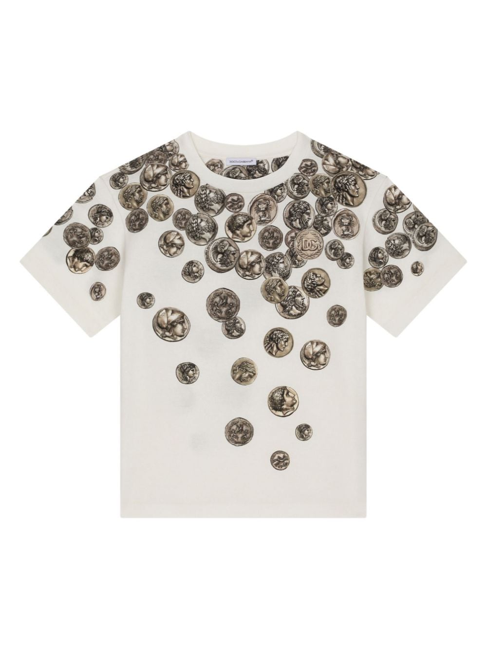 Dolce & Gabbana Kids coin-print cotton T-shirt - White von Dolce & Gabbana Kids