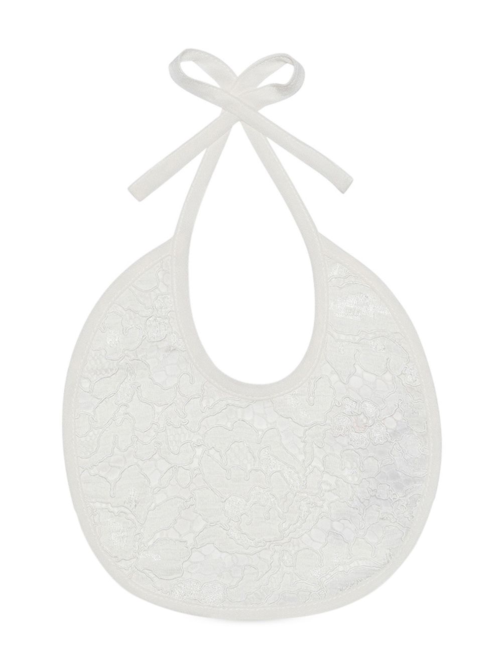 Dolce & Gabbana Kids cordonetto lace bib - White von Dolce & Gabbana Kids