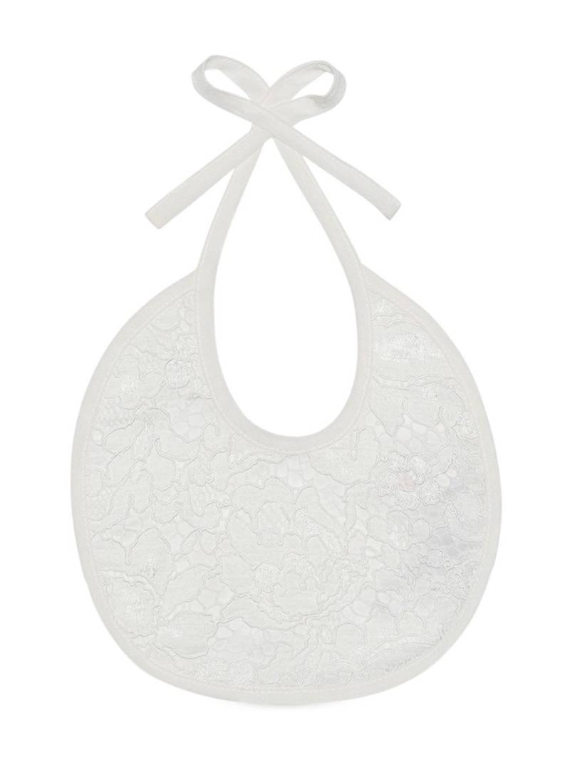 Dolce & Gabbana Kids cordonetto lace bib - White von Dolce & Gabbana Kids