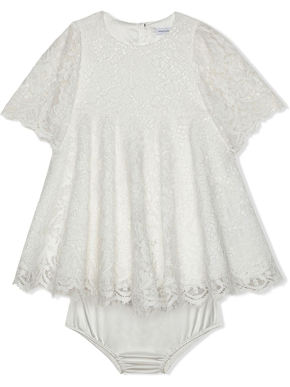 Dolce & Gabbana Kids cordonetto lace bonnet - White von Dolce & Gabbana Kids