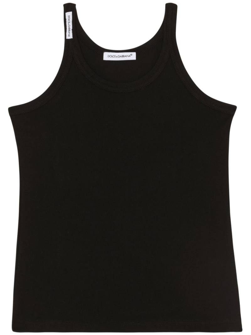 Dolce & Gabbana Kids cotton tank top - Black von Dolce & Gabbana Kids