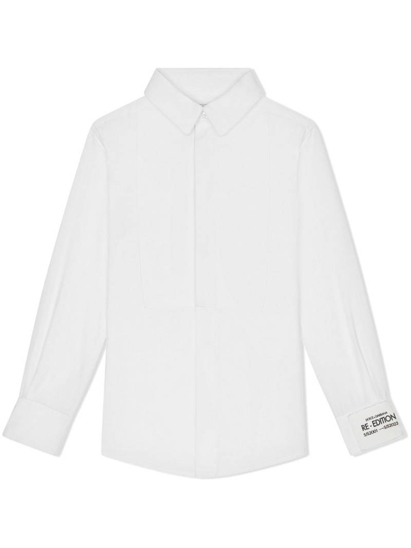 Dolce & Gabbana Kids cotton tuxedo shirt - White von Dolce & Gabbana Kids