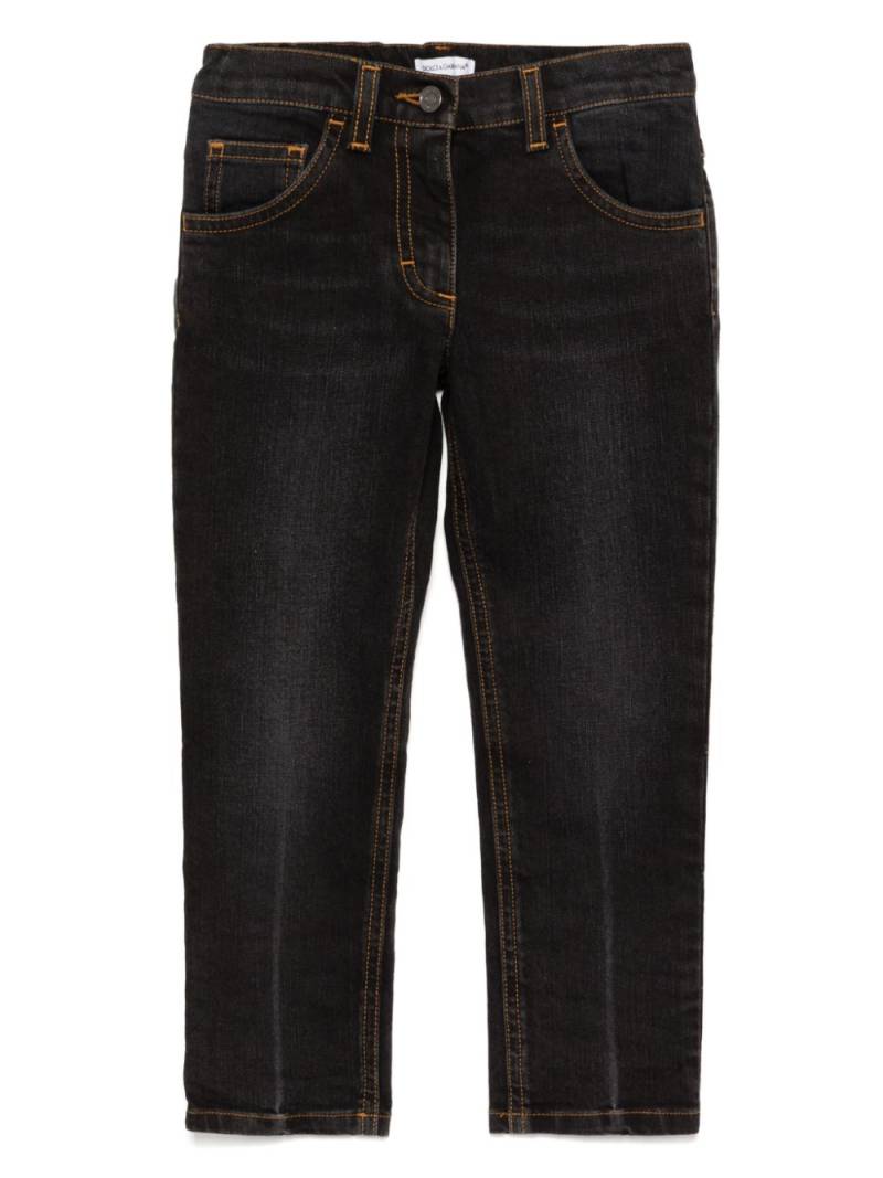 Dolce & Gabbana Kids cropped skinny jeans - Blue von Dolce & Gabbana Kids