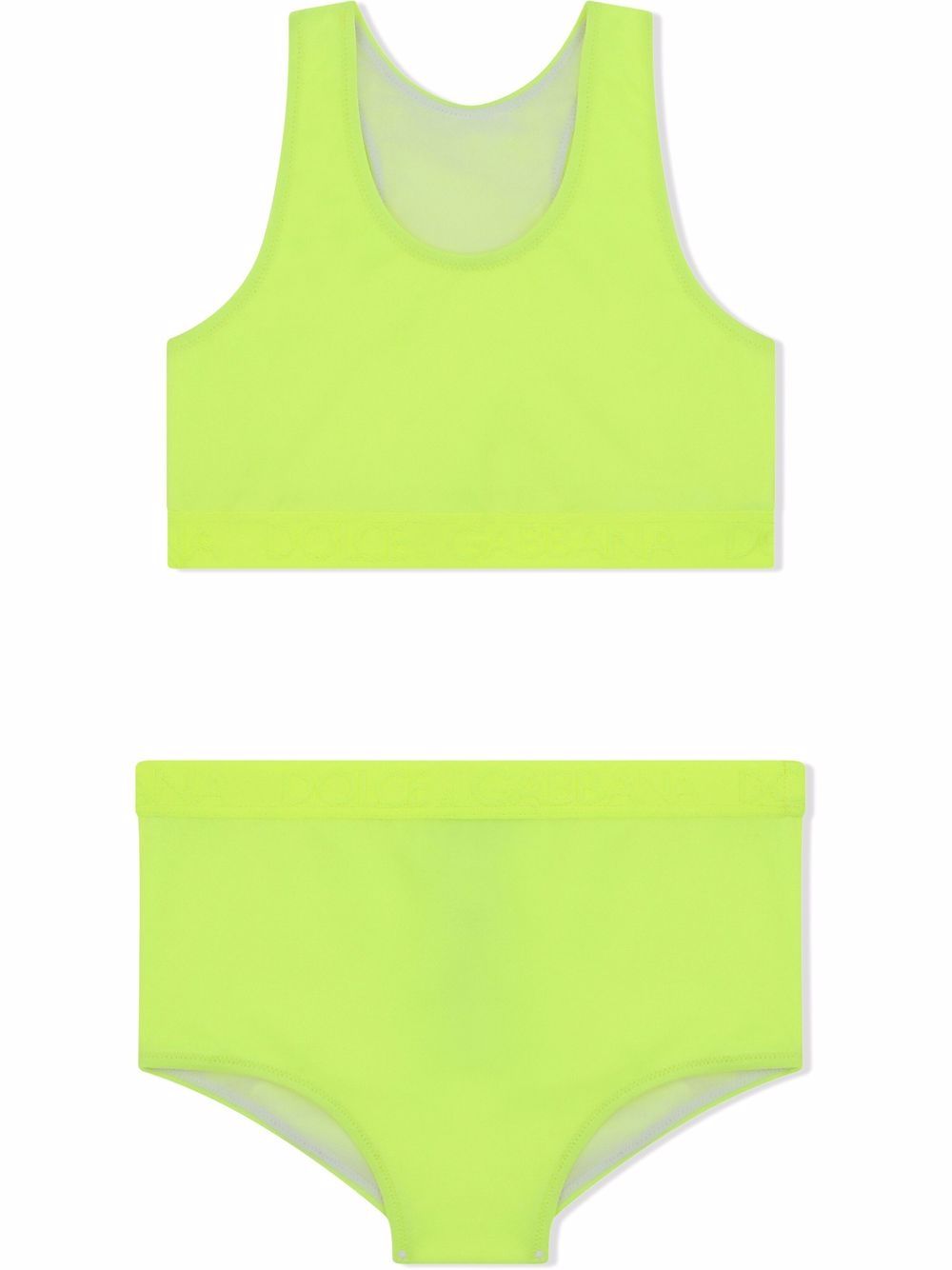 Dolce & Gabbana Kids cropped sleeveless tankini - Yellow von Dolce & Gabbana Kids