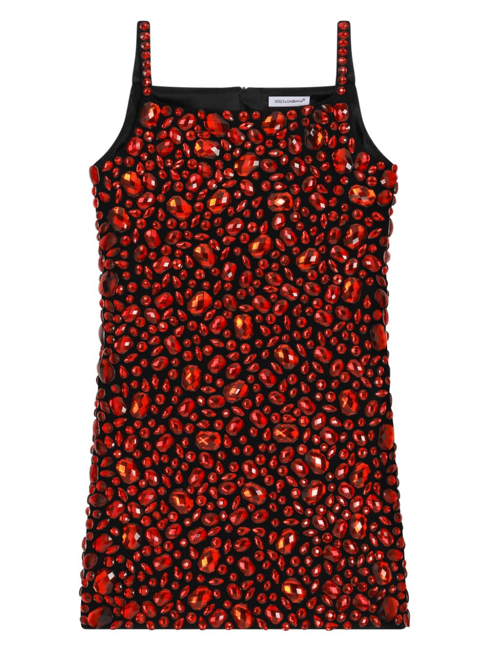 Dolce & Gabbana Kids crystal-embellished sleeveless dress - Red von Dolce & Gabbana Kids