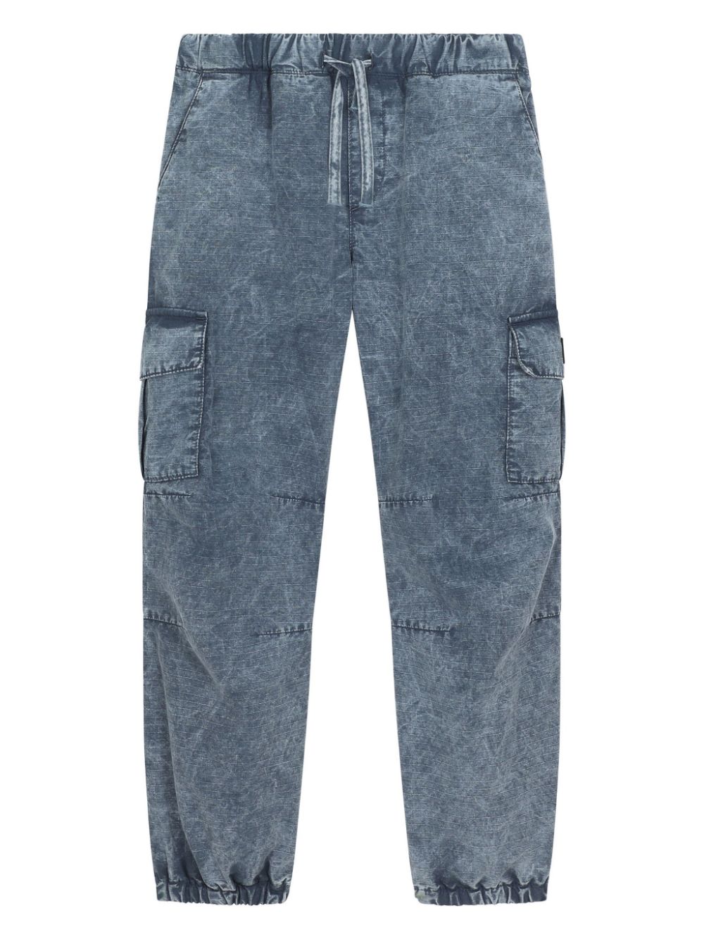 Dolce & Gabbana Kids drawstring cotton cargo trousers - Blue von Dolce & Gabbana Kids