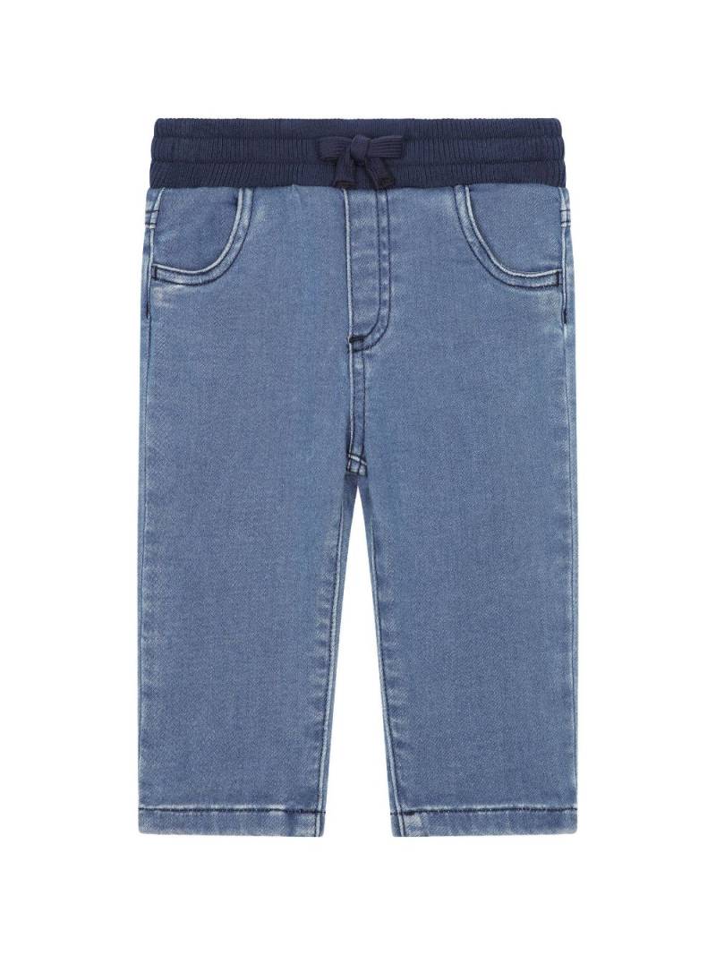 Dolce & Gabbana Kids drawstring-waist cotton-blend jeans - Blue von Dolce & Gabbana Kids