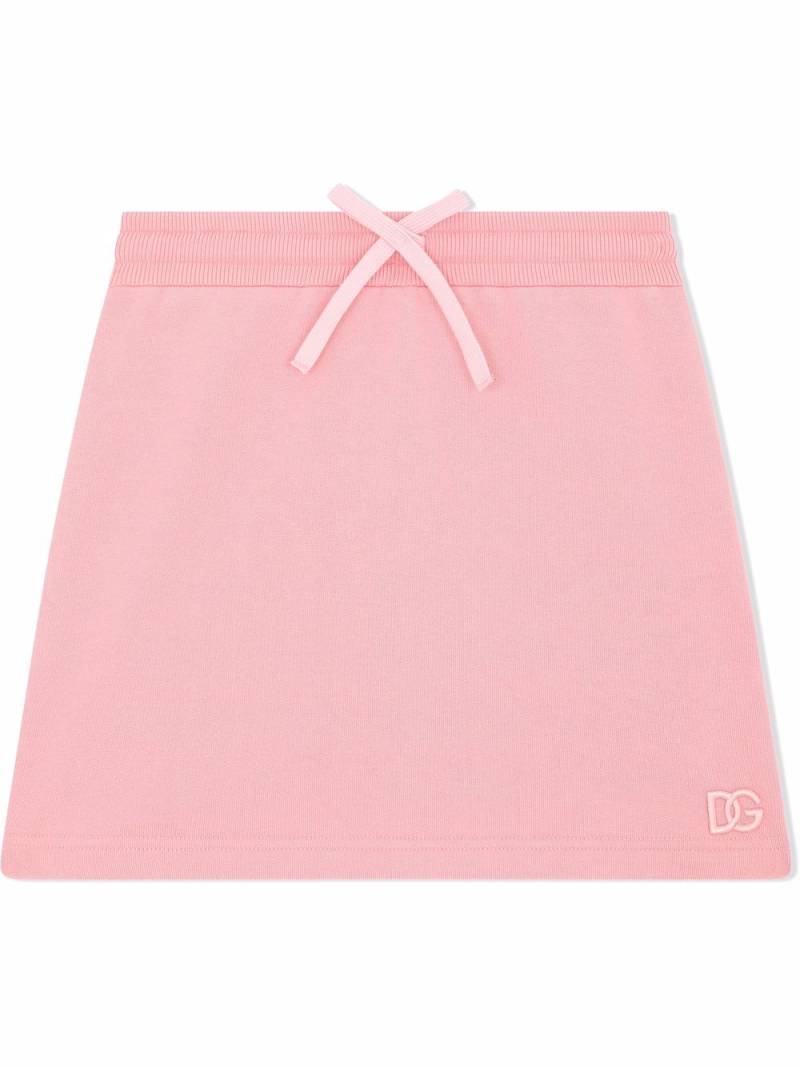 Dolce & Gabbana Kids embroidered logo drawstring-waist skirt - Pink von Dolce & Gabbana Kids