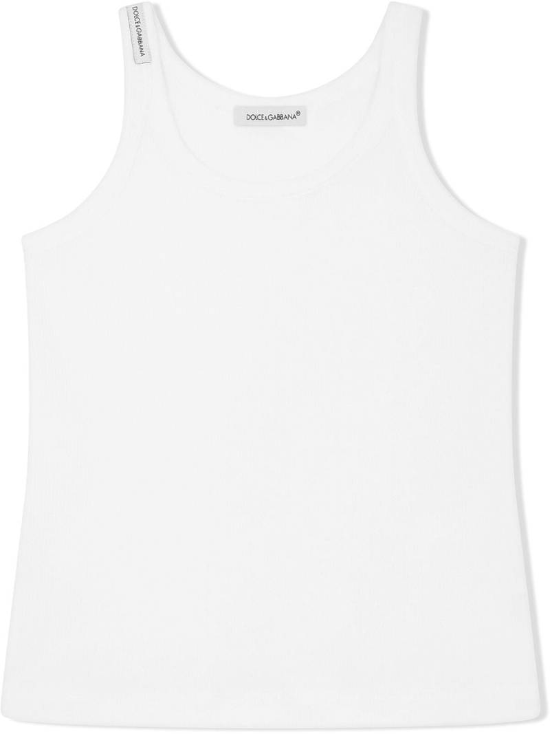 Dolce & Gabbana Kids fine-rib tank top - White von Dolce & Gabbana Kids