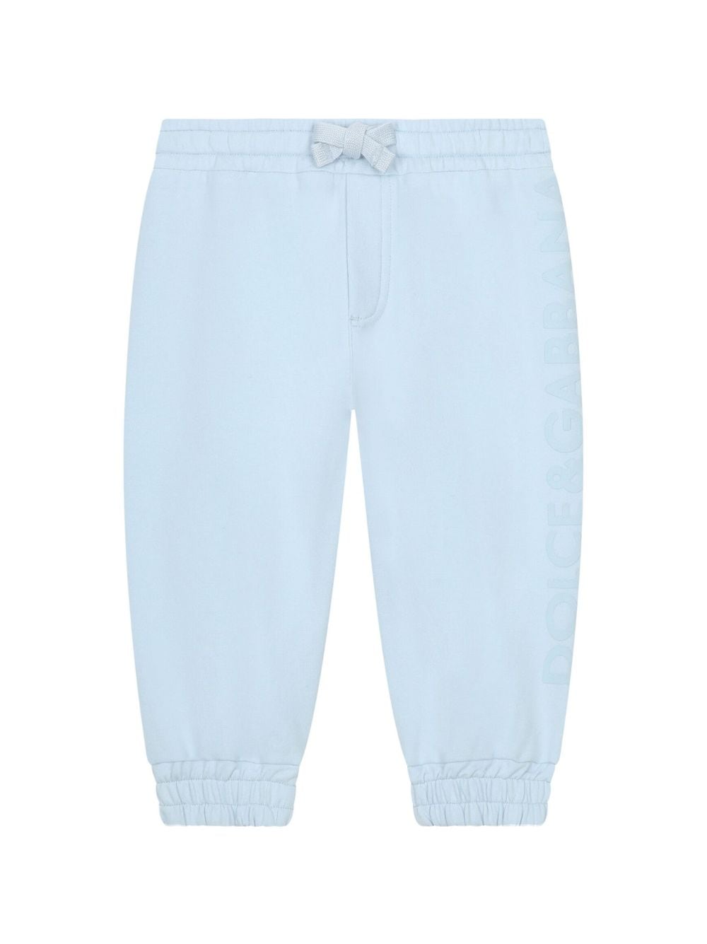 Dolce & Gabbana Kids flocked-logo drawstring track trousers - Blue von Dolce & Gabbana Kids