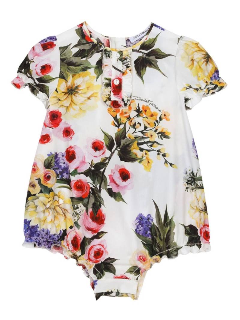 Dolce & Gabbana Kids floral-print cotton bodysuit - Yellow von Dolce & Gabbana Kids