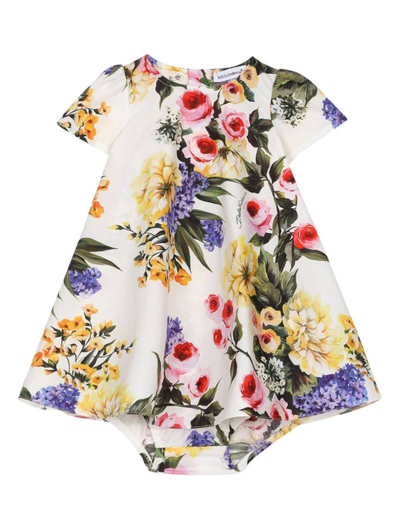 Dolce & Gabbana Kids floral-print cotton dress - Yellow von Dolce & Gabbana Kids