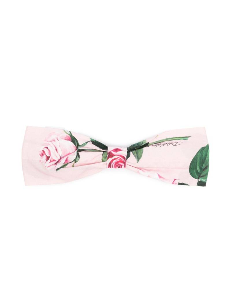 Dolce & Gabbana Kids floral-print head band - Pink von Dolce & Gabbana Kids