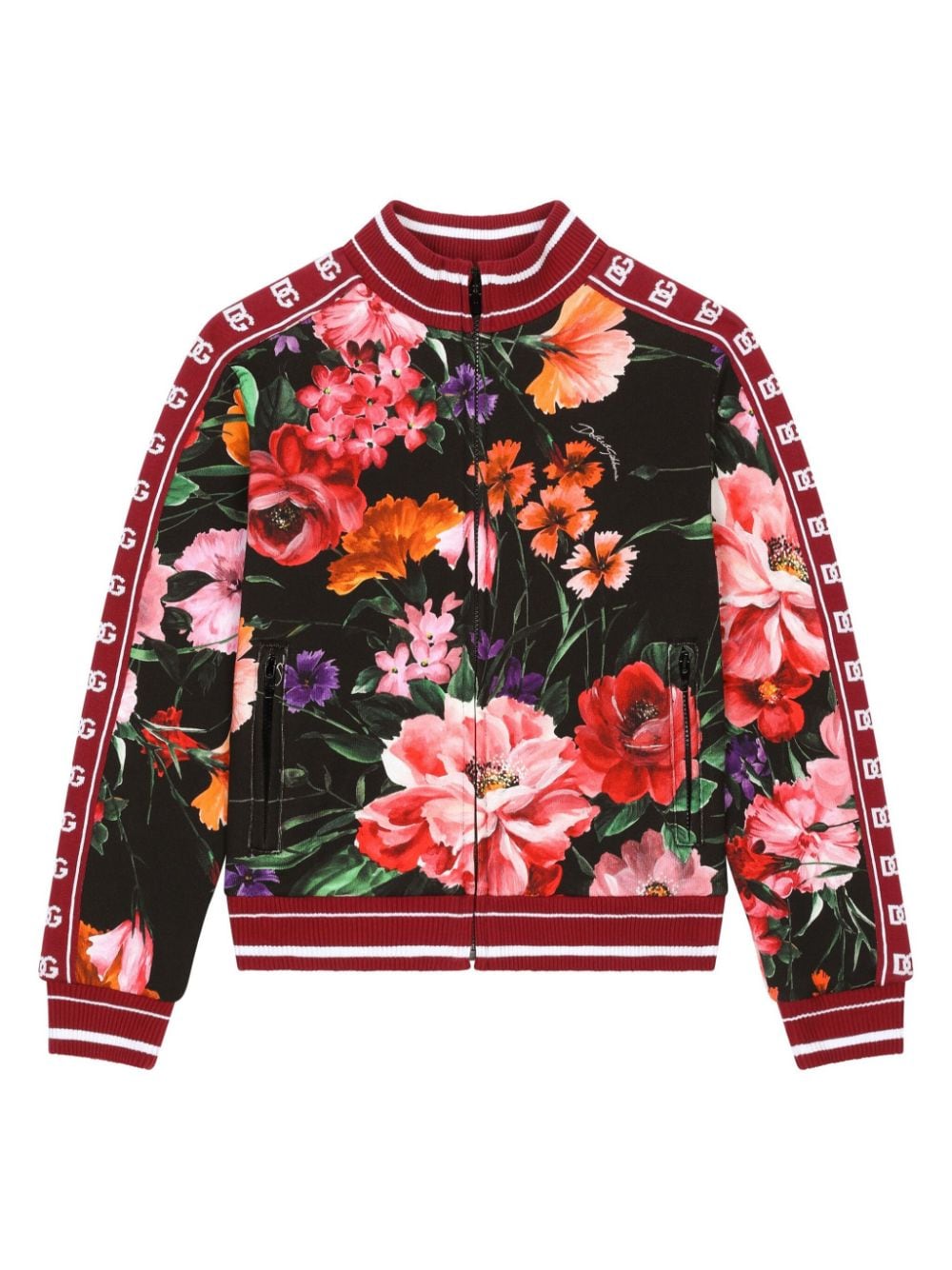 Dolce & Gabbana Kids floral-print jacket - Black von Dolce & Gabbana Kids