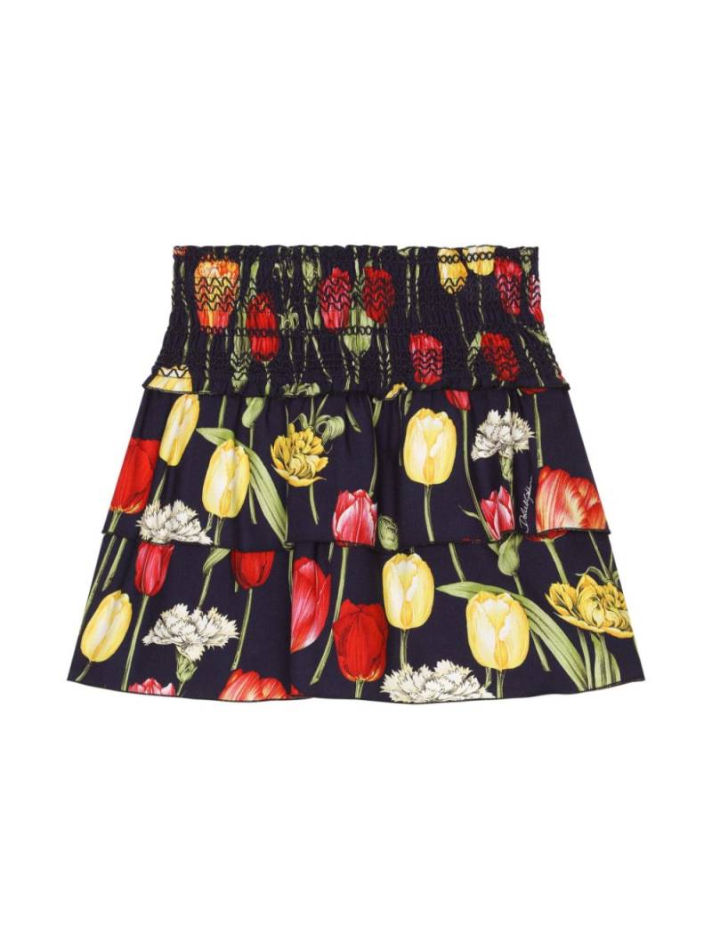 Dolce & Gabbana Kids floral-print skirt - Black von Dolce & Gabbana Kids