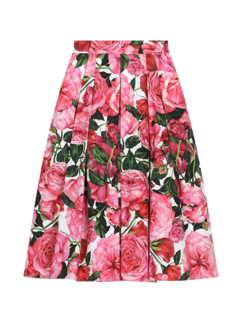 Dolce & Gabbana Kids floral-print skirt - Pink von Dolce & Gabbana Kids