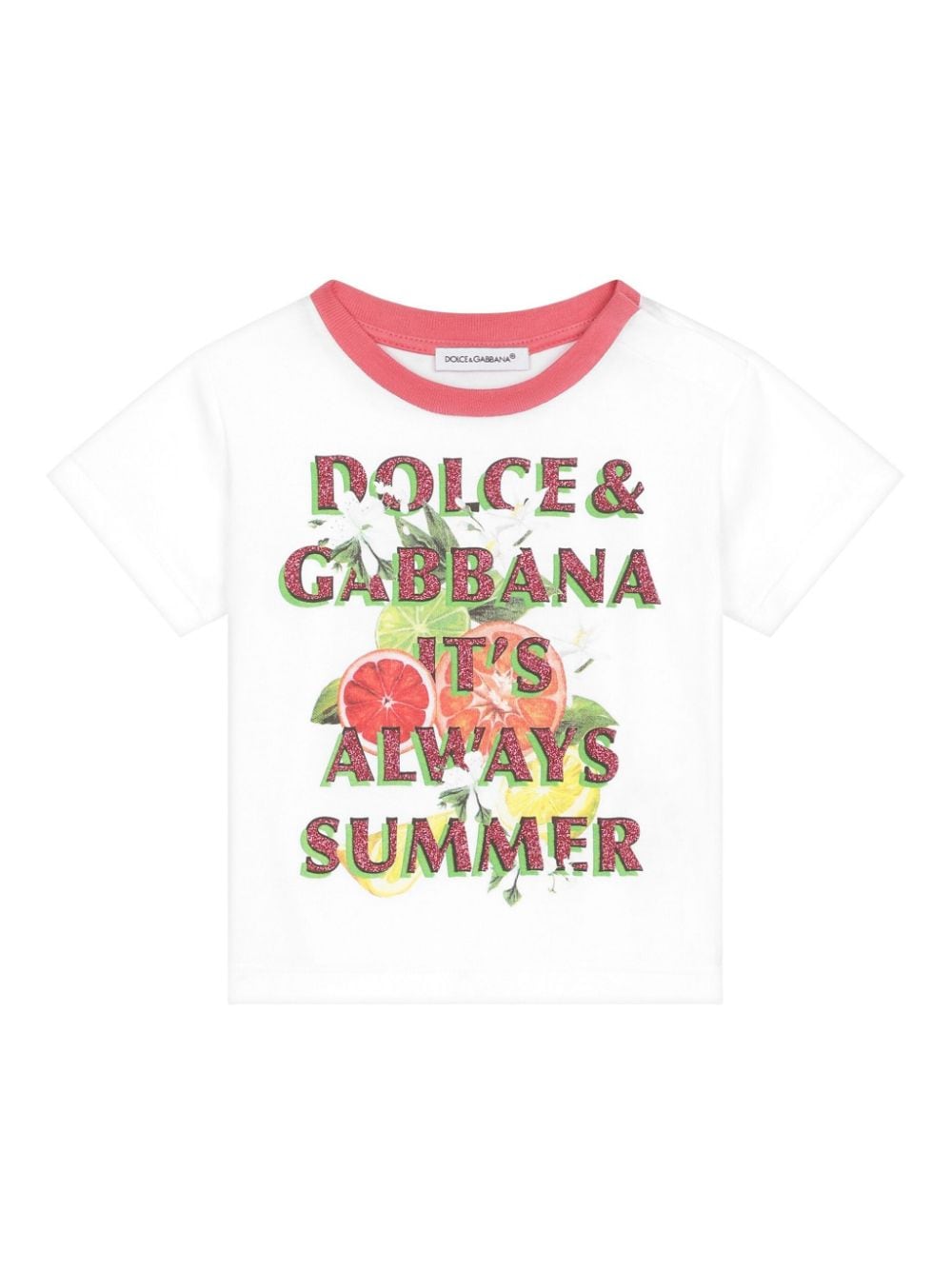 Dolce & Gabbana Kids fruit-print cotton T-shirt - White von Dolce & Gabbana Kids