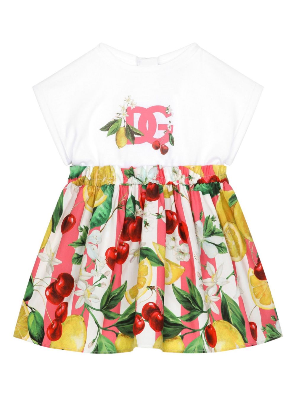 Dolce & Gabbana Kids fruit-print cotton dress - White von Dolce & Gabbana Kids