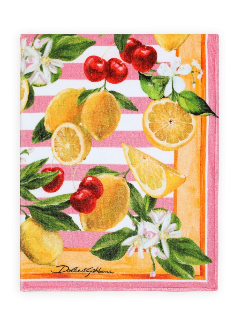 Dolce & Gabbana Kids fruit-print cotton towel - Pink von Dolce & Gabbana Kids