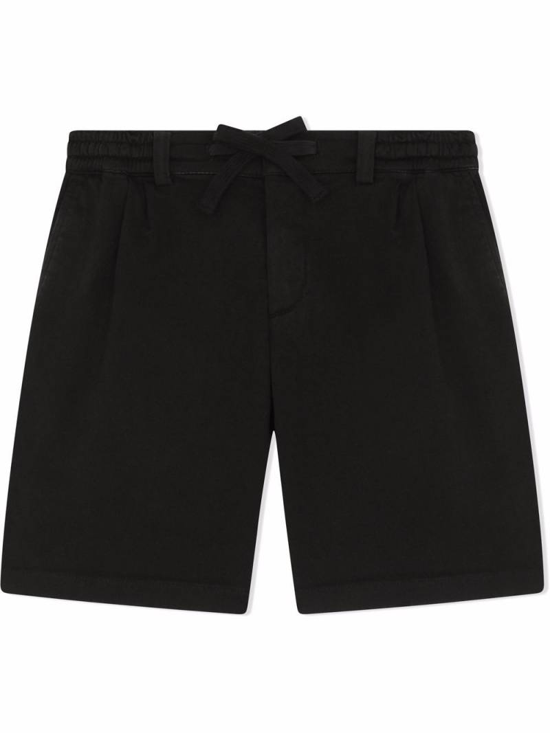 Dolce & Gabbana Kids garment-dyed drawstring shorts - Black von Dolce & Gabbana Kids