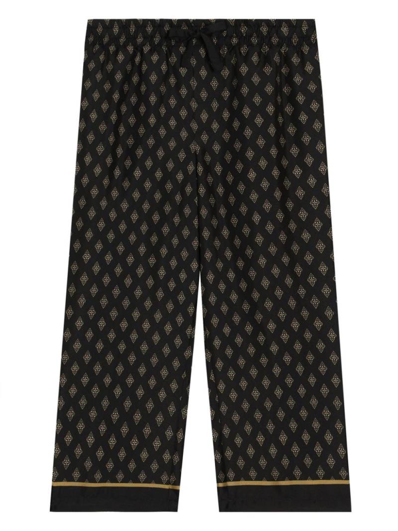 Dolce & Gabbana Kids geometric pattern track pants - Black von Dolce & Gabbana Kids