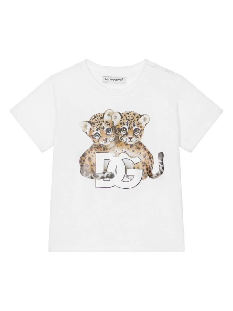 Dolce & Gabbana Kids graphic-print cotton T-shirt - White von Dolce & Gabbana Kids