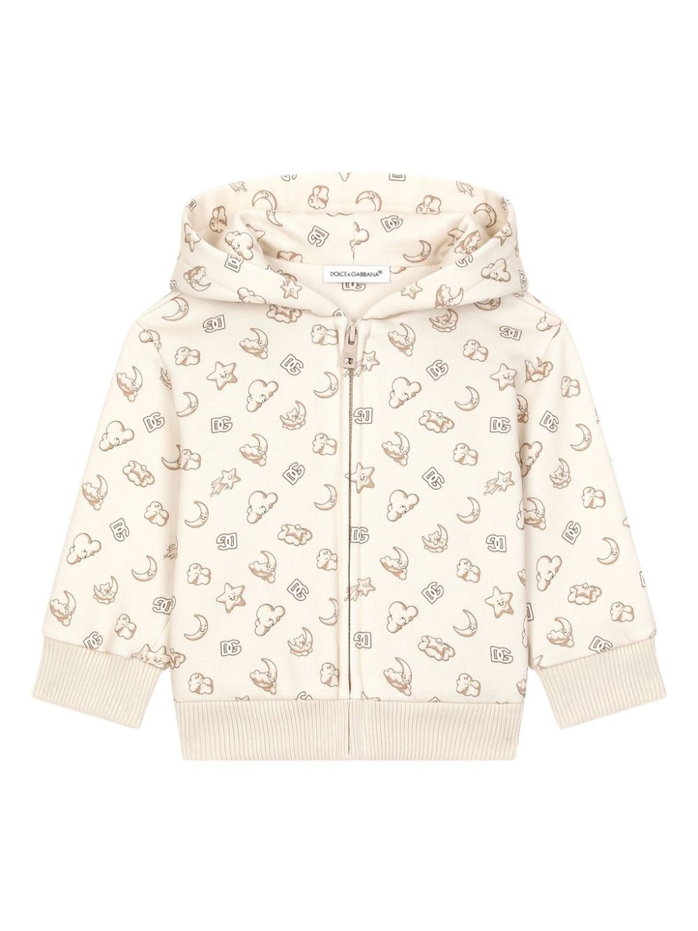 Dolce & Gabbana Kids graphic-print hoodie - Neutrals von Dolce & Gabbana Kids