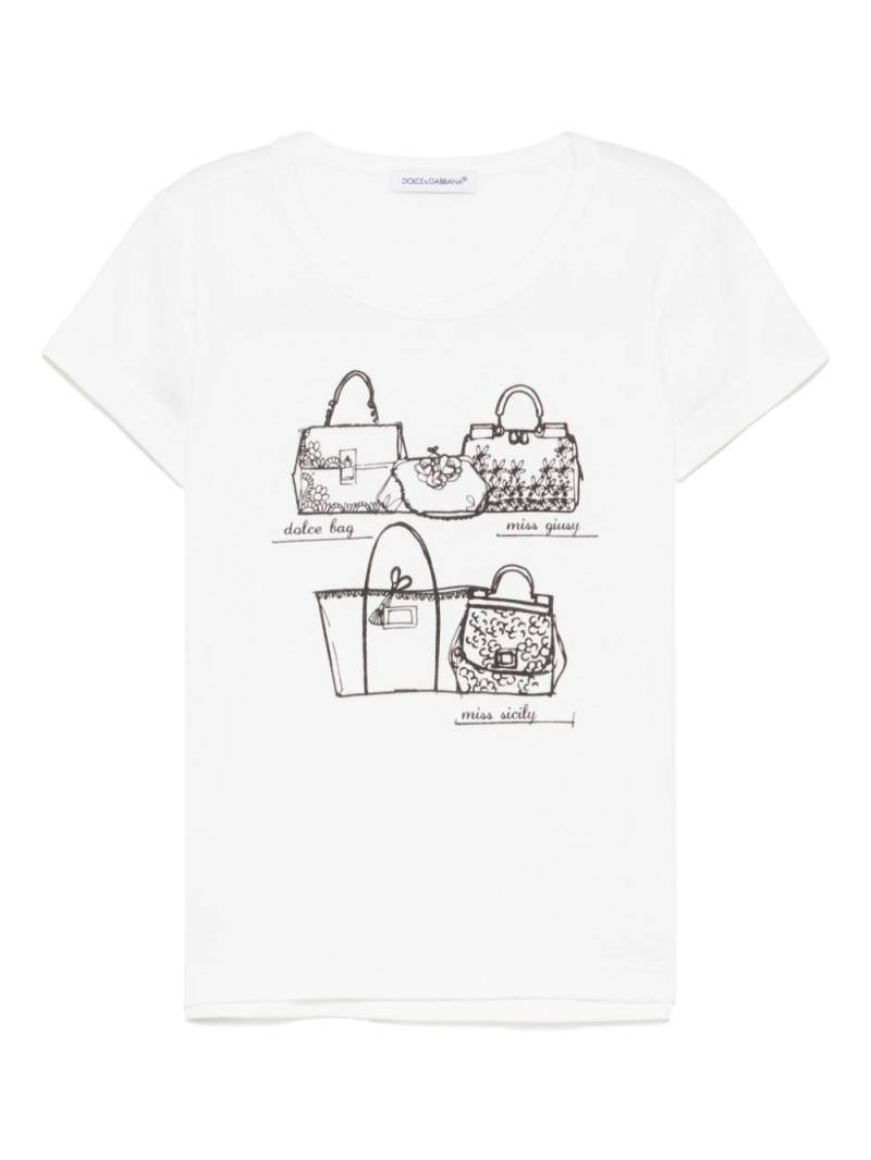 Dolce & Gabbana Kids graphic print short-sleeves T-shirt - White von Dolce & Gabbana Kids