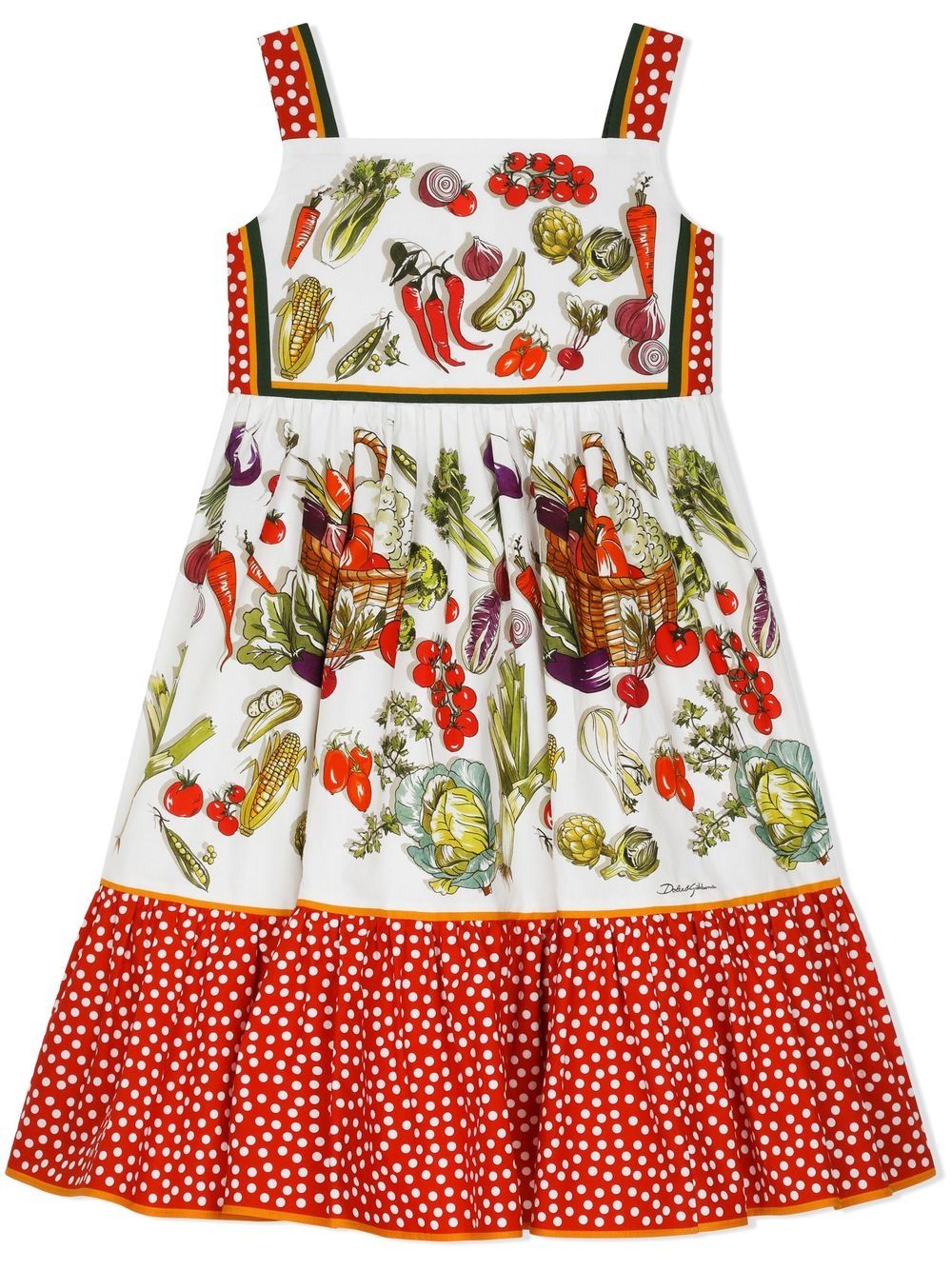 Dolce & Gabbana Kids graphic-print sleeveless dress - White von Dolce & Gabbana Kids