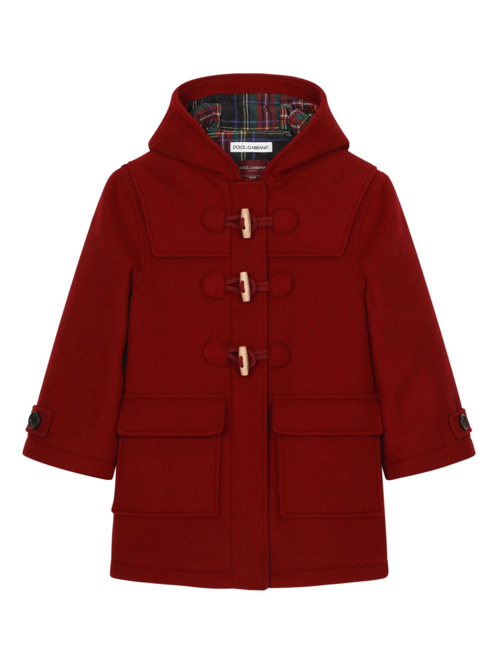 Dolce & Gabbana Kids hooded duffle coat - Red von Dolce & Gabbana Kids