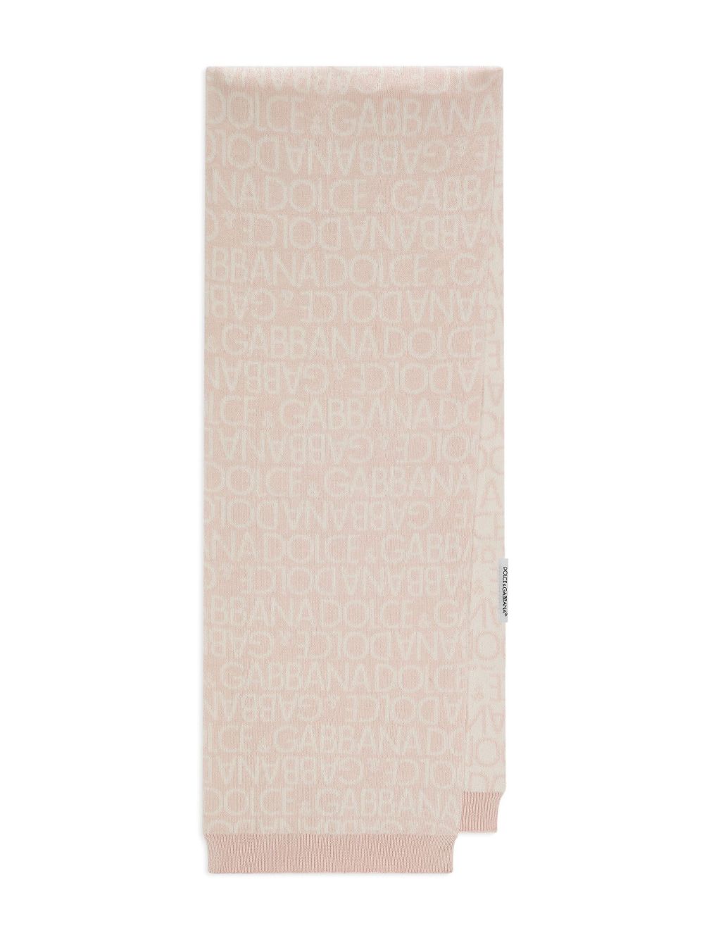 Dolce & Gabbana Kids intarsia-logo rectangle scarf - Neutrals von Dolce & Gabbana Kids