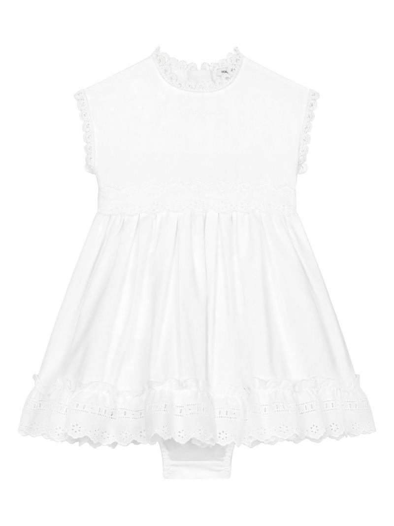 Dolce & Gabbana Kids lace-trim cotton dress - White von Dolce & Gabbana Kids