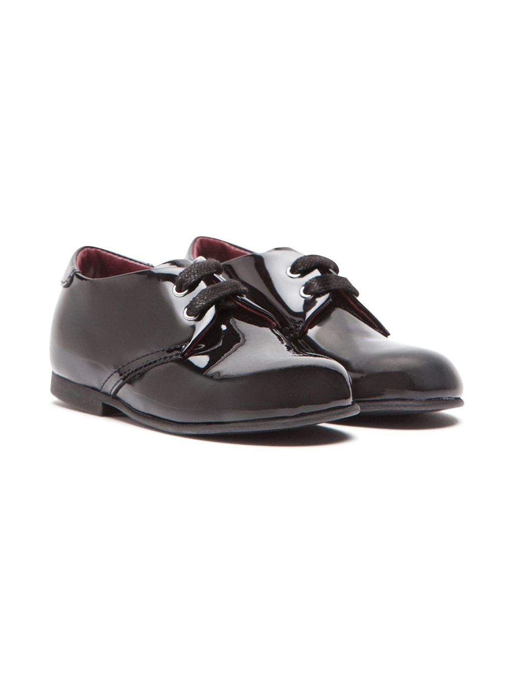 Dolce & Gabbana Kids patent leather derby shoes - Black von Dolce & Gabbana Kids