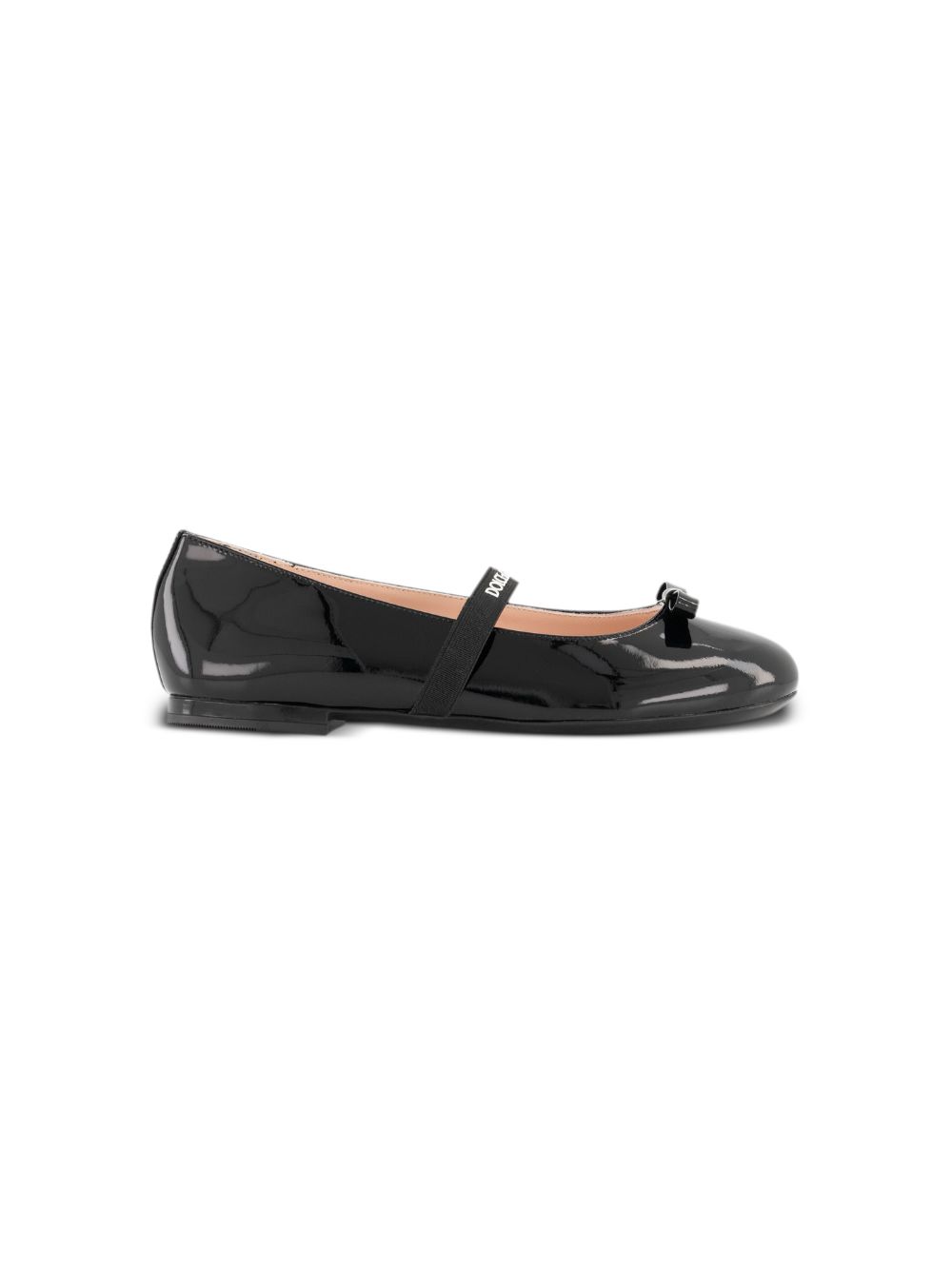 Dolce & Gabbana Kids leather ballet flats - Black von Dolce & Gabbana Kids