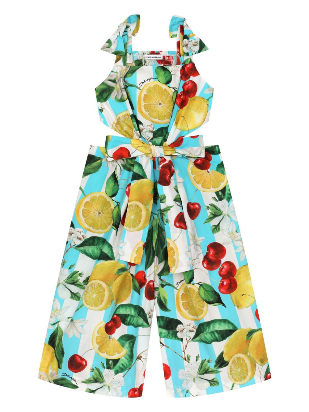 Dolce & Gabbana Kids lemon-print playsuit - Blue von Dolce & Gabbana Kids