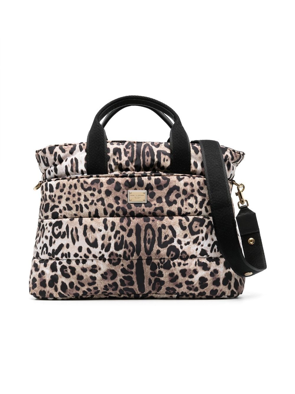 Dolce & Gabbana Kids leopard print changing bag - Black von Dolce & Gabbana Kids