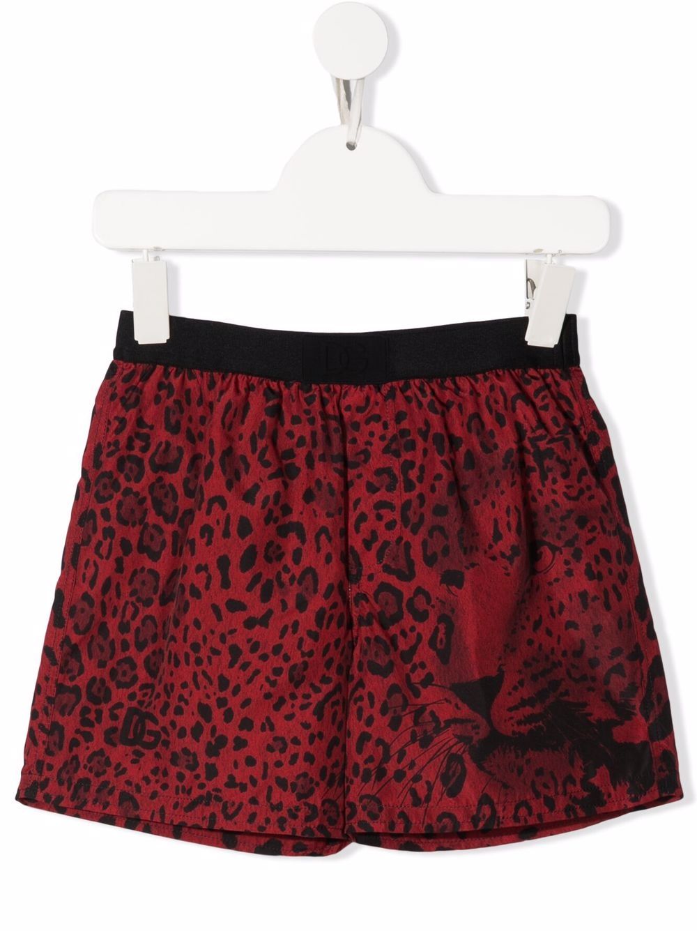 Dolce & Gabbana Kids leopard-print swim shorts - Red von Dolce & Gabbana Kids