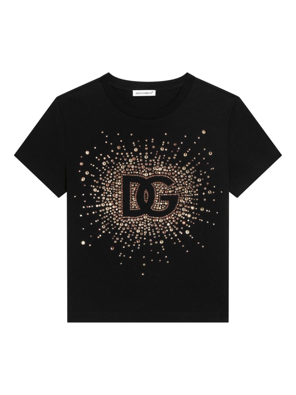 Dolce & Gabbana Kids logo-appliqué T-shirt - Black von Dolce & Gabbana Kids