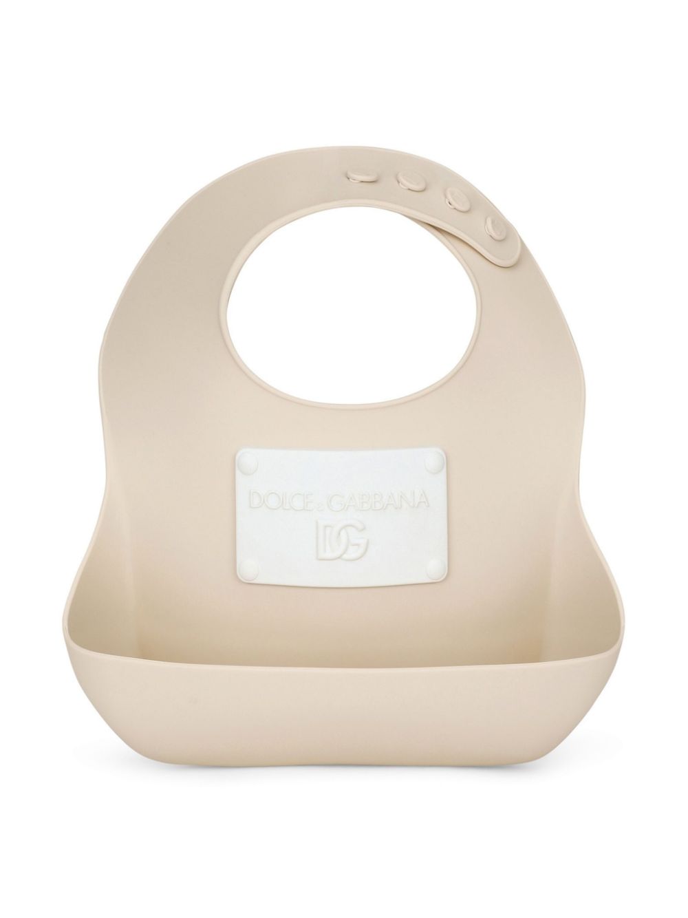 Dolce & Gabbana Kids logo-appliqué bib - Neutrals von Dolce & Gabbana Kids