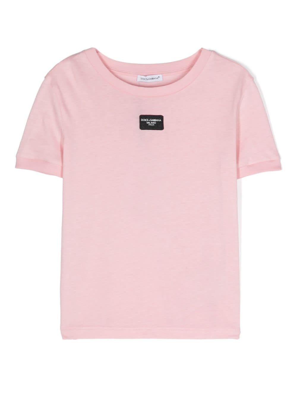 Dolce & Gabbana Kids logo-appliqué cotton T-shirt - Pink von Dolce & Gabbana Kids